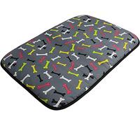 Acomoda Textil - Cama para Perros de Tela, Cama Perros Antideslizante y Lavable. Colchoneta Mascotas para Hogar y Transportin. (80x60 cm, Huesos)