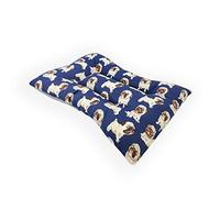 Acomoda Textil - Cama para Perros de Tela, Cama Perros Reversible y Lavable. Colchoneta Mascotas para Transportín y Hogar. (120x80, Bulldog)