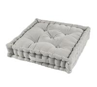 Acomoda Textil - Cojín de Suelo Acolchado con Asa de Transporte. Cojines para Palets, Banco, Silla y Suelo, Asiento Cómodo Decorativo para Interior y Exterior. (Lino, 45x45cm, 2 Unidades)