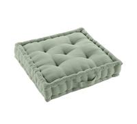 Acomoda Textil - Cojín de Suelo Acolchado con Asa de Transporte. Cojines para Palets, Banco, Silla y Suelo Asiento Cómodo Decorativo para Interior y Exterior (Verde, 50x50cm, 4 Unidades)
