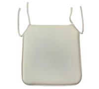 Acomoda Textil - Cojines para Silla de Espuma con Tela y Cintas de Sujeción 40x40 cm. Asiento Acolchado, Mullido y Cómodo para Interior y Exterior de Comedor, Jardín y Terraza. (Beige, 6 Unidades)