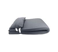 Acomoda Textil - Colchón Tumbona con Cojín 180x60x6 cm. Desenfundable, Elegante y Cómodo. Ideal para Jardín Piscina, Playa, Balcón y Terraza (Gris Oscuro, 2)