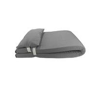 Acomoda Textil - Colchón Tumbona con Cojín 180x60x6 cm. Desenfundable, Elegante y Cómodo. Ideal para Jardín Piscina, Playa, Balcón y Terraza (Gris, 2)