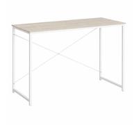 Acomoda Textil - Escritorio de Oficina con Tablero Acabado Madera y Estructura Metalica Estable. Mesa de Estudio y Trabajo para Ordenador, Dormitorio u Oficina en el Hogar.(40x100x72 cm, Blanco)