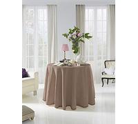 Acomoda Textil - Falda para Mesa Camilla Terciopelo, Redonda - Rectangular, Suave y Cálida de Invierno. (Redonda 100 cm, Visón Oscuro)