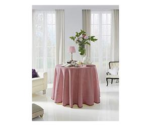 Acomoda Textil - Falda para Mesa Camilla Terciopelo, Redonda - Rectangular, Suave y Cálida de Invierno. (Redonda 80 cm, Coral)