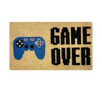 Acomoda Textil - Felpudo de Coco Natural Ecológico Animado con Dibujos y Frases. Felpudo Resistente y Antideslizante, Ideal para Interior y Exterior en Puertas de Hogar, Jardín y Oficina. (Game Over)