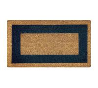 Acomoda Textil - Felpudo de Coco Natural Ecológico con Cenefa, Resistente y Antideslizante. Felpudo Ideal para Interior y Exterior de Casas y Comercios. (40x70 cm, Azul)