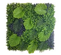 Acomoda Textil - Jardin Vertical Artificial Decorativo Modular para Interior y Exterior, Panel Vegetal Sintetico para Pared, Balcon o Terraza, Efecto Natural Sin Mantenimiento (Plas-UV61, 1x1 m)
