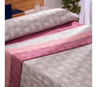 Acomoda Textil - Juego de Sábanas Coralina. Juego de Sábanas 3 Piezas de Invierno. Ropa de Cama Ajustable, Suave y Cálida Fácil Mantenimiento. (Senia Rosa, 135 cm)