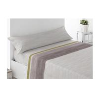 Acomoda Textil - Juego Sábanas Microfibra Cama Individual y Matrimonio, Bajera Ajustable, Encimera y Funda Almohada. Sábanas Estampadas Cómodas y Suave para Verano-Invierno. Alfaro Beige, Cama 135 cm