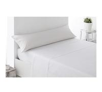 Acomoda Textil - Juego Sábanas Microfibra para Cama Individual y Matrimonio con Bajera Ajustable, Encimera y Funda Almohada. Sábanas Colores Lisos Cómoda Suave para Verano-Invierno. (Blanco, 105 cm)