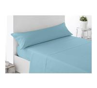 Acomoda Textil - Juego Sábanas Microfibra para Cama Individual y Matrimonio con Bajera Ajustable, Encimera y Funda Almohada. Sábanas Colores Lisos Cómoda Suave para Verano-Invierno. (Azul, 180 cm)