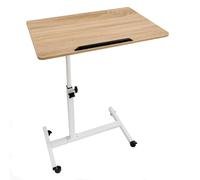 Acomoda Textil - Mesa Auxiliar con Ruedas y Altura Regulable para Uso Diario Ideal para Trabajo Estudio Comidas o Apoyo Multifuncional en Dormitorio Salon Cocina y Hogar 40x60x59-89 cm. (Blanco)