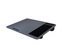 Acomoda Textil - Mesa de Cama para Ordenador Portátil con Acolchado 57,5x30,5x4 cm. Soporte Laptop de Madera con Espacio para Ratón y Móvil Cómoda, Transportable y Estable. (Gris)