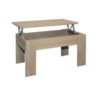 Acomoda Textil - Mesa de Centro Elevable para Almacenamiento de Madera. Mesita Amplia y Cómoda para Salón y Comedor 46x90x50 cm. (Cambria G)