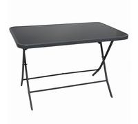 Acomoda Textil - Mesa de Exterior Plegable Rectangular para Jardin Terraza y Balcon con Estructura Metalica Robusta. Tablero Amplio Uso Diario Facil Almacenaje 110x70x70 Cm