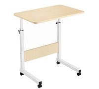 Acomoda Textil - Mesa Escritorio con Ruedas para Estudiar y Trabajar. Mesa Auxiliar Ajustable Multiusos para Dormitorio, Salón y Cocina 40x60x65-89 cm (Blanco)