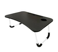 Acomoda Textil - Mesa Laptop Plegable de Madera para Ordenador Portátil en Sofá o Cama. Bandeja Auxiliar Multiusos para Desayuno, Leer o Trabajar 40x60x27 cm. (Nogal)