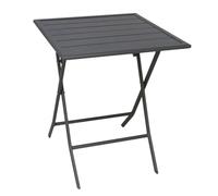 Acomoda Textil - Mesa Plegable de Acero para Interior y Exterior Antracita. Mesa Estable y Resistente para Jardín, Balcón, Terraza y Patio 60x71 cm.