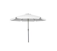 Acomoda Textil - Sombrilla de Jardín con Faldón Protector y Forro Anti UV para Exterior. Parasol de Aluminio Estable con Manivela, Toldo Octogonal 3 M Ø para Terraza y Patio. (Blanco)