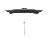 Acomoda textil - sombrilla de jardín con forro anti uv 200 x 300cm. parasol de aluminio con manivela, toldo rectangular para terrazas y patios. (antracita)