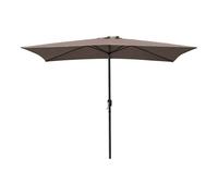 Acomoda textil - sombrilla de jardín con forro anti uv 200 x 300cm. parasol de aluminio con manivela, toldo rectangular para terrazas y patios. (topo)