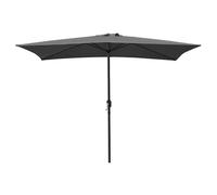 Acomoda Textil - Sombrilla de Jardín con Forro Anti UV 200 x 300cm. Parasol de Aluminio con Manivela, Toldo Rectangular para Terrazas y Patios.