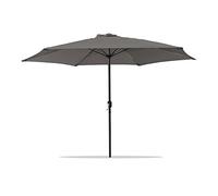 Acomoda Textil - Sombrilla de Jardín con Forro Anti UV. Parasol de Aluminio con Manivela, Toldo Octogonal 3 M Ø para Patios y Terrazas 244 x 300cm. (Antracita)