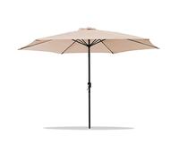 Acomoda Textil - Sombrilla de Jardín con Forro Anti UV. Parasol de Aluminio con Manivela, Toldo Octogonal 3 M Ø para Patios y Terrazas 244 x 300cm. (Beige)