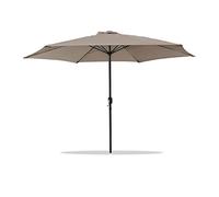 Acomoda Textil - Sombrilla de Jardín con Forro Anti UV. Parasol de Aluminio con Manivela, Toldo Octogonal 3 M Ø para Patios y Terrazas 244 x 300cm. (Topo)