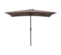 Acomoda Textil - Sombrilla de Jardín Forro Anti UV 200 x 300cm Parasol de Aluminio con Manivela, Toldo Rectangular para Patios y Terrazas (Topo)