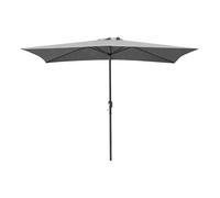 Acomoda textil - sombrilla de jardín forro anti uv 200 x 300cm. parasol de aluminio con manivela, toldo rectangular para patios y terrazas. (gris) 200 cm