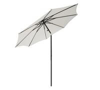 Acomoda textil - sombrilla de jardín inclinable con sistema push up beige. parasol de aluminio con toldo octogonal resistente a rayos uv, sombrilla para terraza, restaurante y patio 300x235 cm.