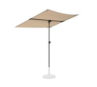 Acomoda textil - sombrilla rectangular ajustable protección rayos uv 180x130 cm para jardín, patio y terraza. parasol con ajuste lateral, inclinable, elevable, resistente, transportable y estable. 220