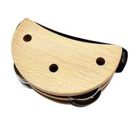 Acompañamiento de batería, guitarra folk - percusión a pie, pandereta de pie pequeño para golpear - Juego de tambores de percusión coctelera de percusión de metal Jingle