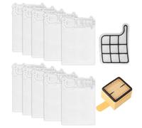 ACOMTUO 10 Bolsas de Microfibra para Aspiradoras Folletto VK 136 VK135,Bolsa de Polvo de Aspiradora VK135 VK136 con Filtro + Hoja de Mota,Juego para Vorwerk Kobold 135 y 136