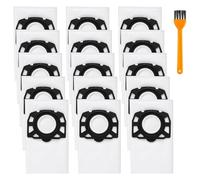 ACOMTUO 15 Bolsas para Aspiradora KFI 357 para Aspiradoras Kärcher WD2, WD3, KWD1, KWD2, KWD3, MV3, WD3.200 - WD3.800 M, SE4001, SE4002, con 1 Cepillo de Limpieza