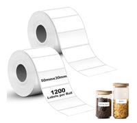 ACOMTUO 2400 Etiquetas Térmicas Autoadhesivas,Cinta de Etiquetas Térmicas,Etiquetas para el Congelador,Cinta Térmica Impermeable para Etiquetadora para Tarros de Especias, Botellas