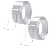ACOMTUO Cinta Selladora Transparente para Ventanas de 5 cm x 10 m.Cinta Selladora para Aire Acondicionado. (2 Unidades)