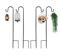 ACONDE 90cm Ganchos de Pastor, 4 Piezas Ganchos de Metal para Jardín, para Jaulas de Pájaros, Luces Solares, Faroles, Bodas, Cestas para Plantas