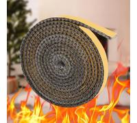 ACONDE Termorresistente Junta Refractaria Chimenea: 350-550℃ | 2mm×10mm×2m Autoadhesivo Junta Cristal Evita Fugas de Humo - Adecuado para Conductos de Humos Puertas de Chimenea Ahumaderos
