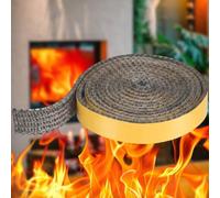 ACONDE Termorresistente Junta Refractaria Chimenea: 350-550℃ | 2mm×15mm×2,5m Autoadhesivo Junta Cristal Evita Fugas de Humo Adecuado para Conductos de Humos Puertas de Chimenea Ahumaderos