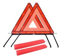 ACONDE Triángulo de advertencia plegable para coche, con caja de almacenamiento, para señales de advertencia en caso de parada temporal o avería, 2 unidades