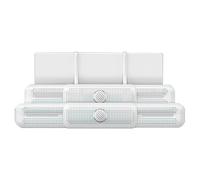 Acondicionador de aire ajustable r con caja Sto 180°, desviador de ventilación retráctil montado en la pared, accesorio de CA, material ABS, color blanco