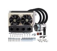 Acondicionador de Aire, Kit de aire acondicionado Universal automotriz 12V 24V A/C, for camión, minibús, furgoneta, Tractor, excavadora, RV, piezas CA(24V Cool and Heat)