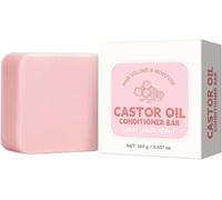 Acondicionador en Barra de Aceite de Ricino, Champú en Barra Sólido, Acondicionador Antifrizz, Nutritivo y Calmante, Limpia y Reduce el Frizz, Para Todo Tipo de Cabello