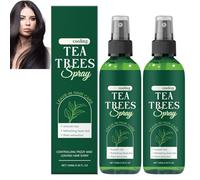 Acondicionador en spray sin enjuague con aceite de árbol de té, fórmula naturalmente refrescante, hidrata, desenreda y nutre el cabello, hidrata y controla el frizz