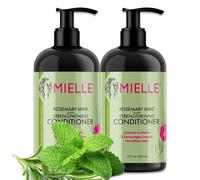 Acondicionador P-Beauty de romero y menta con biotina, 2 x 355 ml, acondicionador fortalecedor para el crecimiento del cabello y puntas abiertas, repara y cuida el cabello, cuidado del cabello y