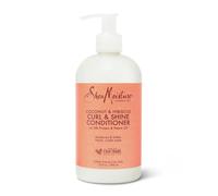 Acondicionador SheaMoisture Curl & Shine con coco e hibisco para cabello grueso y rizado, hidrata y suaviza, 13 oz
